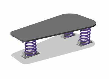 Springboard This low level platform mounted on 3 springs can be used in many ways, from a seat with added rocking motion, to a more dynamic springing activity.