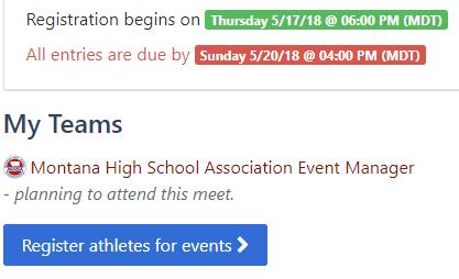 Visit Athletic.net to select your Montana meet. Choose Laurel (A-B) or Great Falls (AA-C) and View Meet Info. and then.