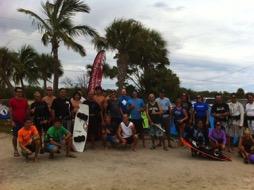Pictured here are three of the top kiteboarders in the