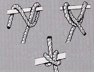 If quick removal may be necessary replace the half hitch with another complete turn round the cleat.