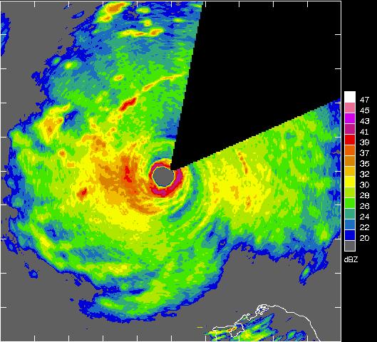 Hurricane Felix (2007) National Hurricane Center best track intensity: V max = 77 m s -1 maximum intensity has greater