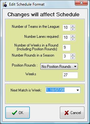 Step 5 All team names are now correct and all bowlers are now in the correct team, the last step to do (if needed) is to modify the League Setup to reflect the changes made to the league.
