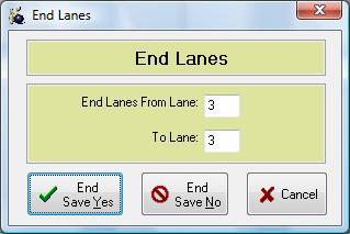 Abandoning Lanes (End Lane) Machines usually switch off automatically after all games have been completed.