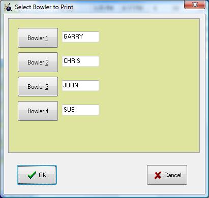 Select the lane that the operator would like to print a scoresheet for 2. Now select Print Scores, which is located under the F1 Start Tab 3.