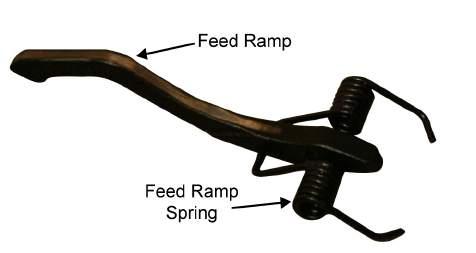 TM 8370-50107-IN/18 0014 00 8. Place the feed ramp into the feed ramp spring and place both in the feed tray cover.