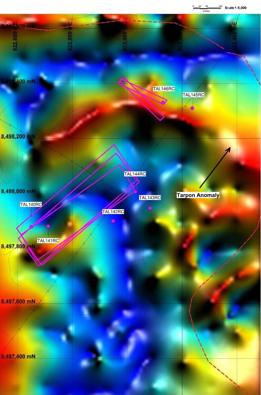 Allamber, NT: copper, graphite, uranium Ox Eyed Herring / Tarpon Prospects Fixed Loop EM conductors shown on ground gravity image Follow up drill testing in 2016 ASX release 24 Sep 2015: 13m at 0.