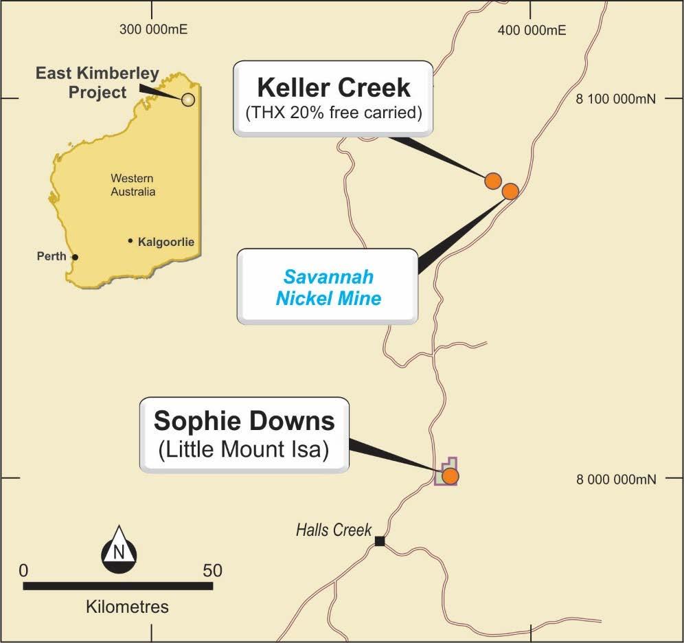 East Kimberley, WA: zinc, graphite, nickel Sophie Downs Little Mount Isa, Ilmars prospects Zinc intercepts at LMI Graphitic schists common Halls Creek Fault Zone