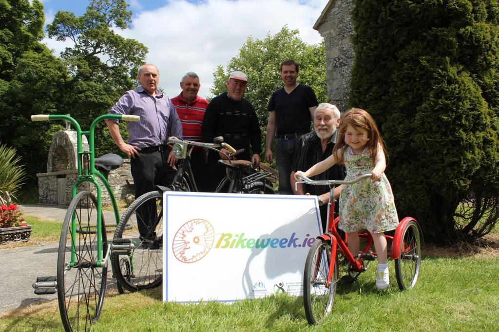 on repair some of previously repaired bikes and those being upgraded during this event were also used during the Patrick Kavanagh Festival as locals reminisced and celebrated