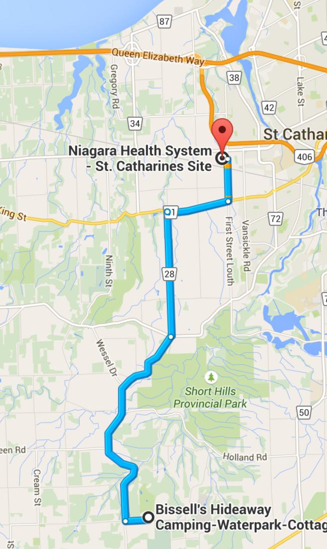 DIRECTIONS TO HOSPITALS Niagara Health System-St. Catharines Site / Hospital 1200 Fourth Avenue, St. Catharines, ON L2S 0A9, Phone: (905) 378-4647 Directions -13.