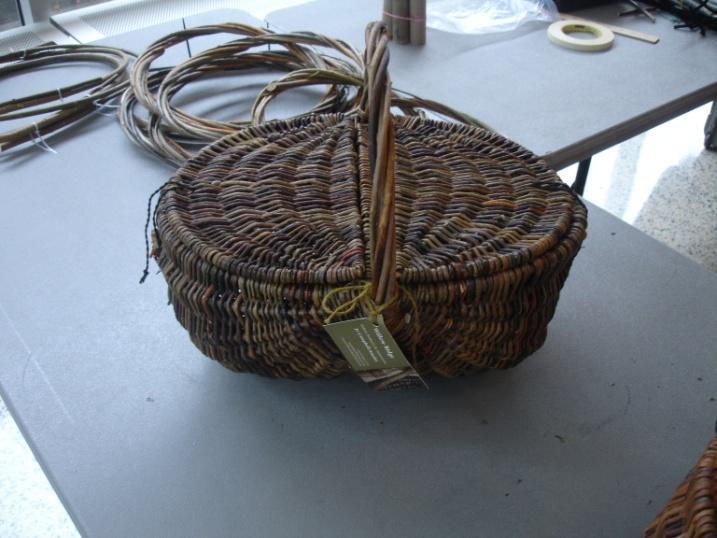 Right photo- Willow Building Blocks lidded picnic basket is the