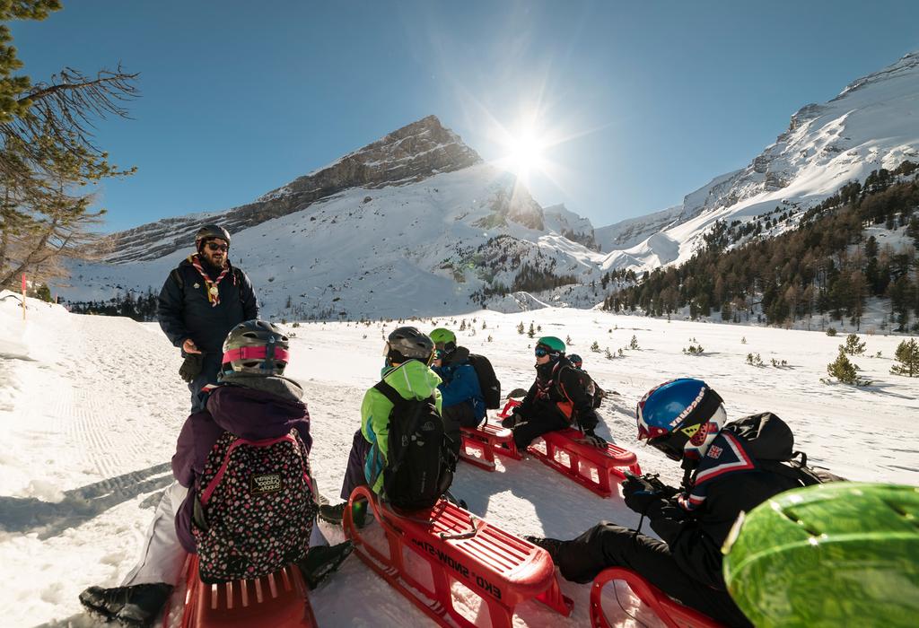 Shoot down the sled run back to Kandersteg where you spend the afternoon trying the unique sport of curling. A great chance to try 3 winter sports.