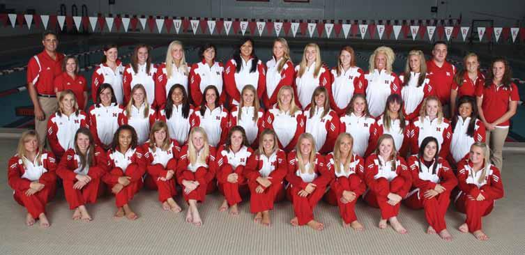 NEBRASKA SWIMMING AND DIVING coaching staff season review athletic administration husker history The 2010-11 Nebraska Cornhuskers The 2010-11 Nebraska Swimming and Diving Team (Back row from left):
