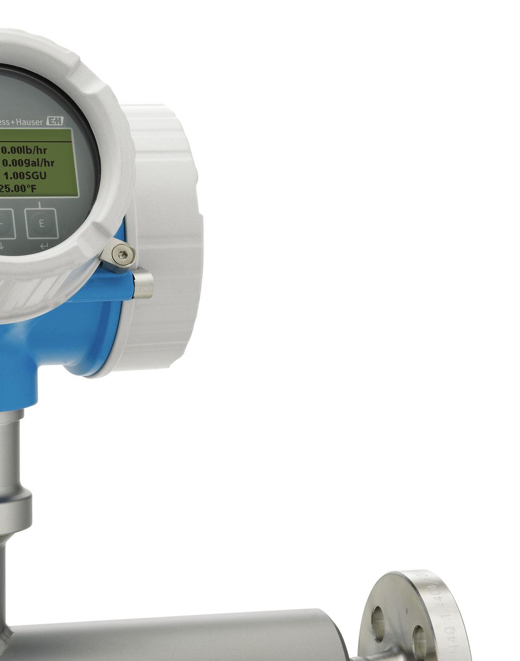 Two-wire Coriolis measurement 3 Easy operation Time-saving device configuration with the uniform Endress+Hauser operating concept Guided menu with make-it-run wizards Integrated help function (Tool