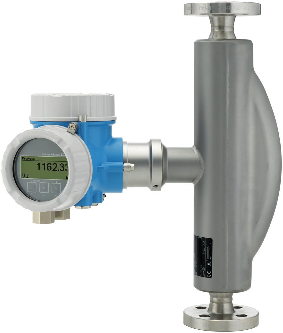 Promass E 200 - for basic applications Cost-effective flow measurement of liquids and gases Measuring tube material: 1.