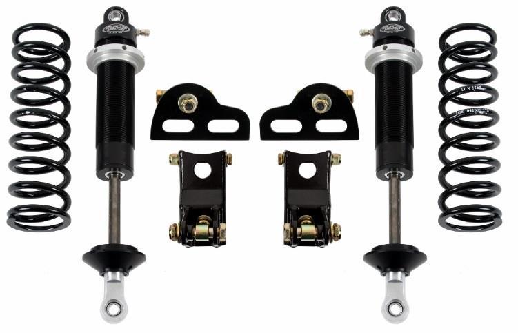 The kit replaces the existing coil spring and shock combination with a Detroit Tuned coilover shock and spring package.