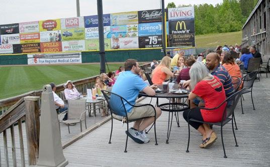 Picnic Deck Located along the first base line $18/person (minimum of 20) Price includes game ticket, meal, sales