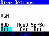 To allow calibration of the o2 cells, the o2 sensor screen below is enabled and accessed from the main dry mini screen menu.