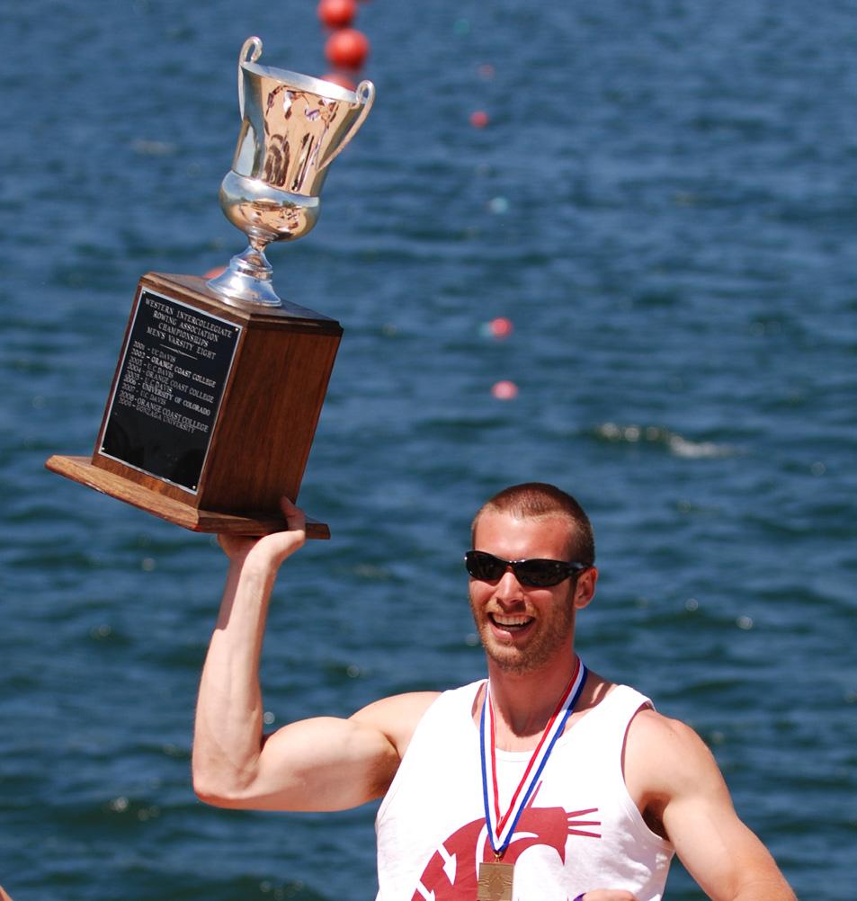 Andrew King 2010-2011 Commodore By Nichole Martin Andrew posing with the Varsity 8+ trophy Every year, the team elects a commodore to represent Cougar Crew.