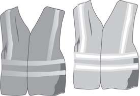 Be visible and always wear Class III or II high visibility garments: Class II: For workers in inclement