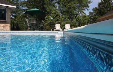 Coping and Liner Track Creating an elegant edge that defines the perimeter of the pool, our liner tracks and