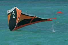 With a bow kite, the procedure starts differently and you should not swim at all. Lets have a look at each step in detail: The kite is on the water; leading edge face down.