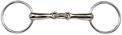 The diameter of the snaffle mouthpiece must be minimum 3/8 inch diameter at rings or cheeks of the