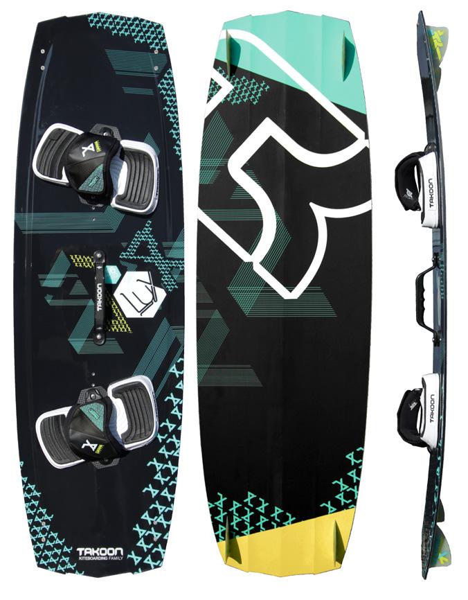 TWIN TIP FREESTYLE ORIENTED BOARD POWERFUL POP AND SOFT LANDINGS CARBON REINFORCEMENTS V DOUBLE CONCAVE HULL IN THE CENTRE CHANNELS AND QUAD CONCAVE TIPS TOP-OF-THE-RANGE ACCESSORIES Size (cm) :