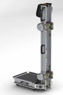 As the Lift does not require rope hoists, cable or other external auxiliaries, it can be unloaded from a vehicle, taken to the Rail and be ready for use within minutes.