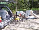 Don t cook, eat or store any food items in your tent. If you have a vehicle, store all food inside and out of sight.