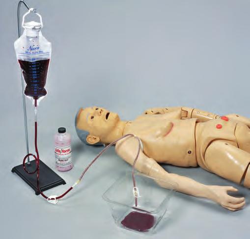 Setup A. Filling the Venous System and Preparing the Arm for Blood Draws 1. Prepare the synthetic blood by filling the pint bottle containing the synthetic blood concentrate with distilled water. 2.