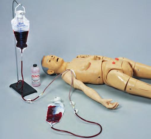 Hang IV Bag A no more than 18" (45.72 cm) above the level of the arm. 4. Attach the tubing on IV Bag A to one of the shoulder tubes.