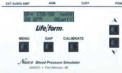 When the pulseless setting is used, the diastolic and systolic pressures will automatically be set to 0. 4. Use the up arrow key to the right of the menu key to set palpation as Pulse ON.