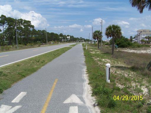 Looking east along the St. George Island Path from 11 th Street East.