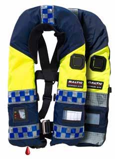 INFLATABLE LIFEJACKETS EN ISO 12402-3 EN ISO 12402-8 EMERGENCY SERVICES LIFEJACKETS EN ISO 12402-2 Inflatable lifejackets with durable PVC cover; very resistant to fish oils, industrial oils, mould,