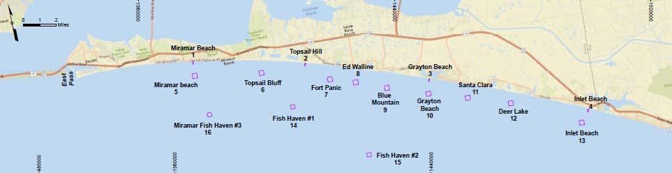 WALTON COUNTY NRDA ARTIFICIAL REEF PROJECT Proposed Construction of Offshore and Nearshore Artificial Reefs 622 reef modules 16