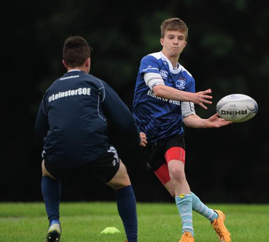A TYPICAL DAY The structure of our Bank of Ireland Leinster School of Excellence rugby programme is broken down into three sessions per day (10-11.am, 12-1.pm, 2.-4pm).