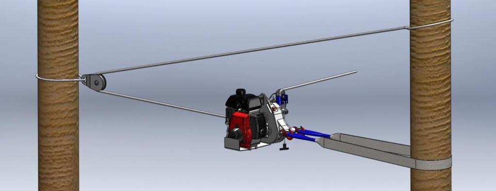 directly in front of the winch (see Figure below); 2) Pull rope until rope is under tension and let go of the rope; 3) Observe that the tension is maintained