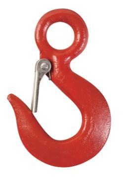 Install on your rope or at the load when using the snatch block; the hook has a spring-loaded safety clasp which will prevent the hook from slipping off. Weight: 200 g (0.