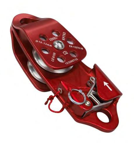 PCA-1272 DOUBLE SWING SIDE SELF-BLOCKING ALUMINIUM PULLEY The self-locking pulley is especially designed for rescue operations.
