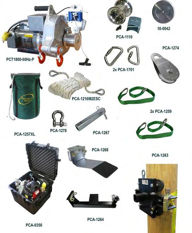 PCT1800-60HZ-P-LK - LIFTING ASSORTMENT (115/230 VAC) You need to pull or lift in an enclosed environment or where noise should not occur, this electric winch pulling/lifting assortment is what you