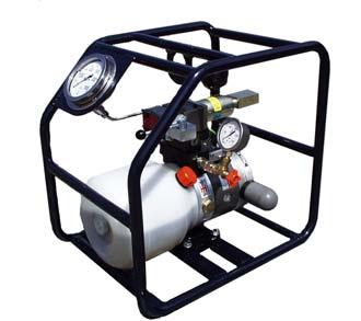 Hydraulic Power Pack Variants Air driven Light version without cooler Petrol driven