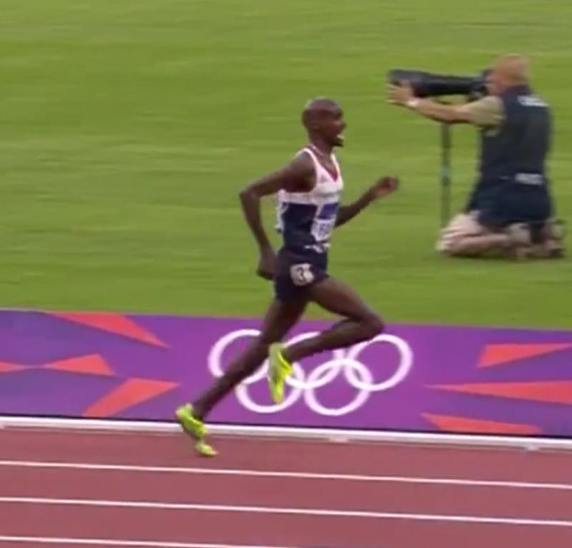 Mo Farah London Olympics 2012 5000 m Final Drive