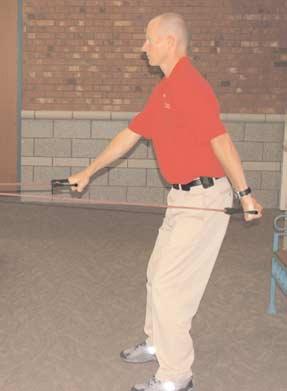Your rotator cuff muscles help to correctly position the upper body, therefore preventing injury. They are also key in decelerating motions in your golf swing.