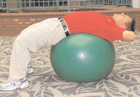 A, B Swiss Ball Exercises SWISS BALL CRUNCHES (A & B) Sit on your