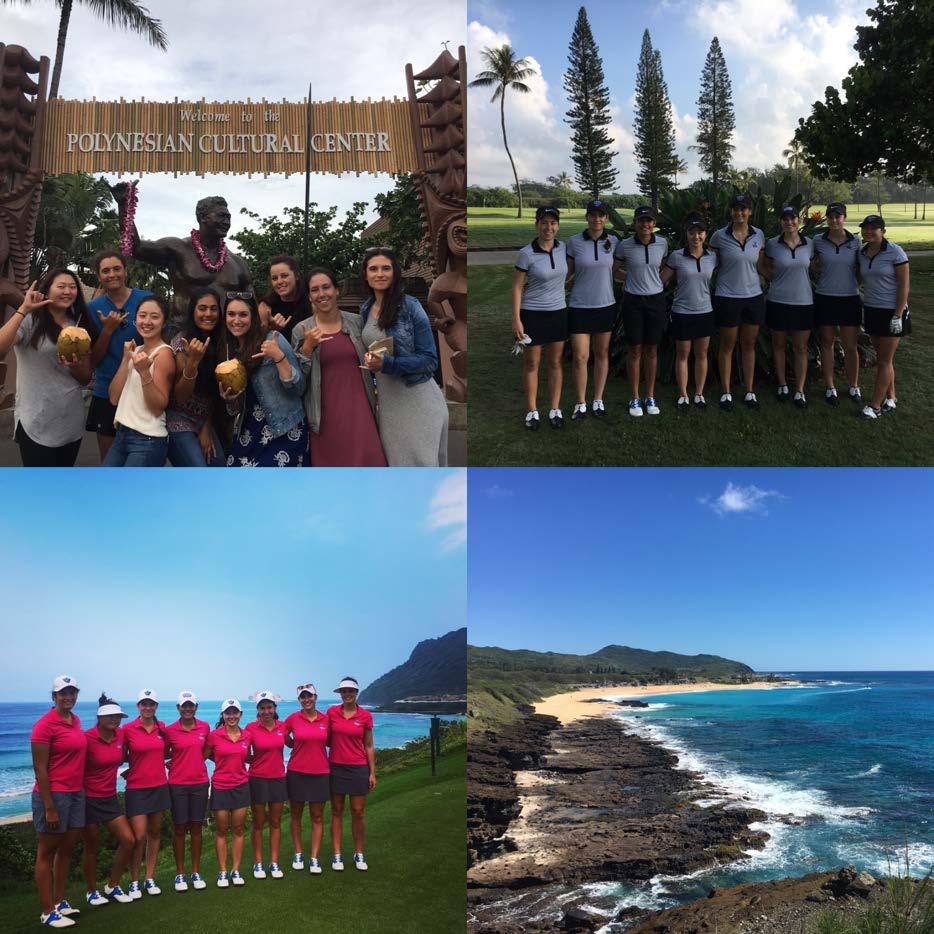 PANTHERS VISIT THE ALOHA STATE The Panthers made history when they traveled to the beautiful state of Hawaii over spring break by becoming the first women s golf team at Georgia State to do so.