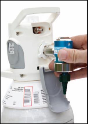Using Your Cylinder Check cylinder is intact and not damaged. Attach your oxygen tubing to the outlet. Turn on the oxygen cylinder. Set the correct flow rate as per prescribed in the SHOOF.