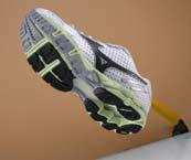 Engineering approach to minimize the rapid acceleration and deceleration of the footduring transition, creating the smoothest ride possible. Lightweight, responsive, yet durable cushioning copolymer.