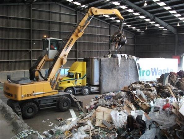 Typically, there is limited separation of incoming materials; items that are usually separated include metals, timber, green waste, tyres, e-waste, and construction and demolition materials.