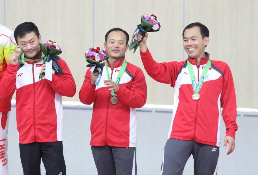 Nigel Pins On Perseverance For Pistol Medal Incheon 2014 Asian Games Posted: 26 September 2014 Nigel Lim Swee Hon (right) celebrating with his teammates.