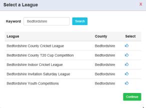 Match Officials Selecting the Beds Country Cricket League Match officials will need to register with the BCCL Play-Cricket site.
